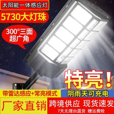 太阳能户外灯庭院灯 家用阳台院子新农村工程人体感应LED照明路灯图2