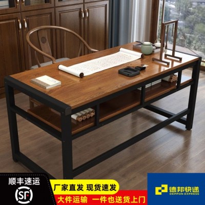 书桌书法桌子书画桌家用双层培训辅导班绘画课桌毛笔写字台电脑桌图5