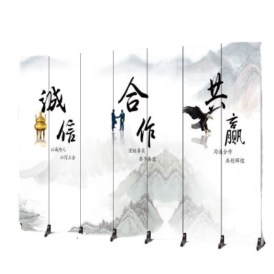 屏风隔断墙简约现代客厅折叠房间小户型办公室装饰移动折屏图5