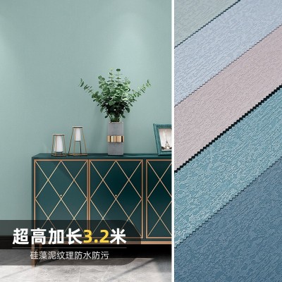 硅藻泥墙布无缝壁布家用客厅电视背景墙卧室纯色酒店工程3.2米图4
