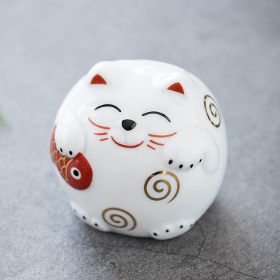 文创 ZAKKA日式杂货 陶瓷大福招财猫储蓄罐 存钱罐 家居摆件  2个图3