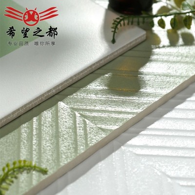 牛油果绿卫生间瓷砖300x600法式复古花砖浴室厨房墙砖厕所地砖  1片图5