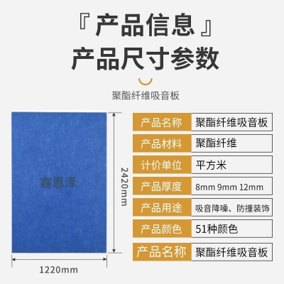 12mm加厚聚酯纤维隔音棉 大量批发直播间墙体影院防撞板材料图2