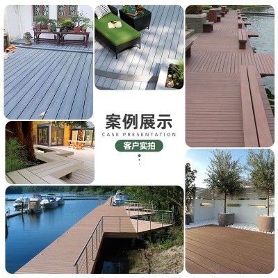 140*25方孔浮雕木纹塑木地板户外庭院露台花园阳台地面木塑地板图4