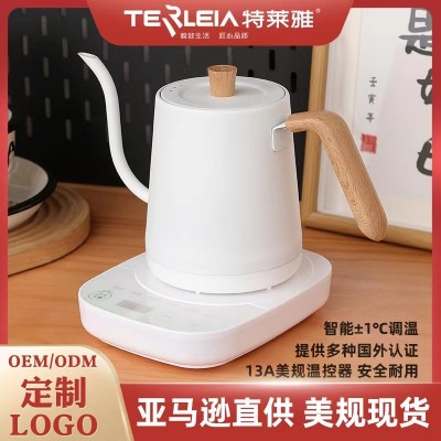 控温手冲烧水壶 智能恒温电热水壶鹅颈细口咖啡壶泡茶温控壶