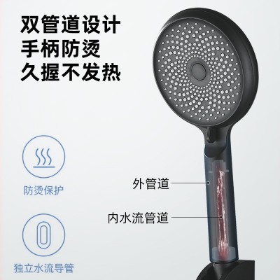 增压淋浴花洒喷头套装家用洗澡超强沐浴淋雨浴霸热水器加压莲蓬头图5