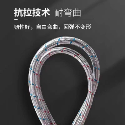 双头不锈钢编织管 304马桶进水软管 4分冷热高压防爆热水器接水管图4