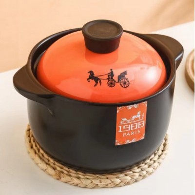 思特嘉美6L陶瓷砂锅5升电砂锅家用炖锅锅煲汤锅炖锅耐高温煮粥锅图2