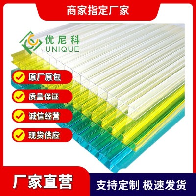 双层透明pc阳光板温室大棚手动棚雨棚用聚碳酸酯中空阳光板图3