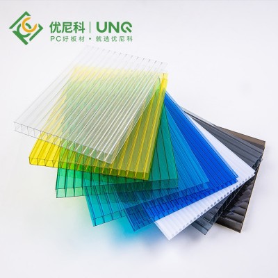 双层透明pc阳光板温室大棚手动棚雨棚用聚碳酸酯中空阳光板图4