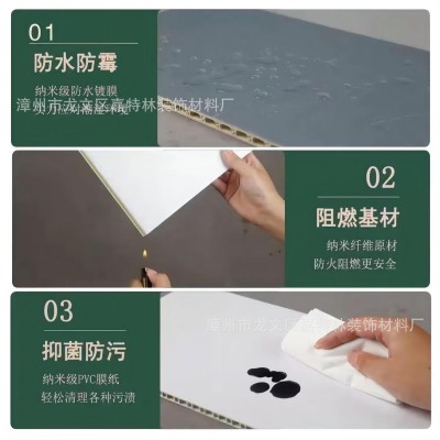 竹木纤维集成墙板家装护墙板吊顶墙面扣板生态木装修材料 工程价优图4