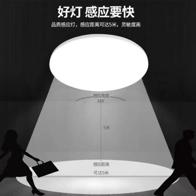 智能吸顶灯 led声控雷达感应灯 过道走廊楼梯车库阳台感应 吸顶灯图4