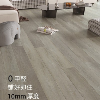 WPC木塑石晶锁扣地板防水耐磨环保E0原木纹灰色家用10mm加厚厂家图4