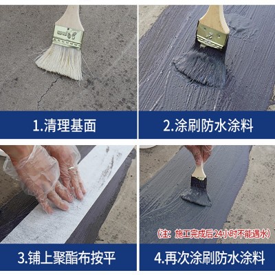 屋顶防水涂料液体卷材楼顶楼面聚氨酯平房裂缝漏水补漏材料防漏胶图4