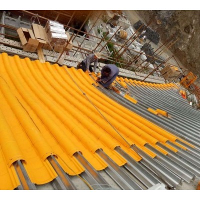 拓建艺工匠 铝镁锰材质 仿古金属铝瓦 筒瓦 铜瓦 板瓦