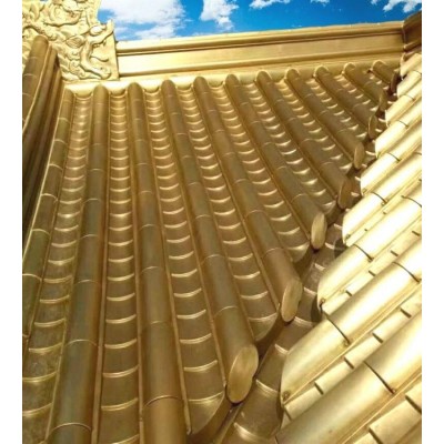 拓建艺工匠 铝镁锰材质 仿古金属铝瓦 筒瓦 铜瓦 板瓦图3