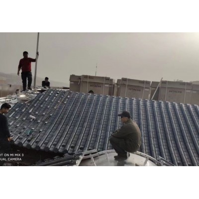 拓建艺工匠 铝镁锰材质 仿古金属铝瓦 筒瓦 铜瓦 板瓦图4