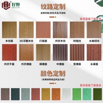 塑木庭院格栅共挤围栏板室外墙板户外别墅外墙装饰木塑长城板现货图2
