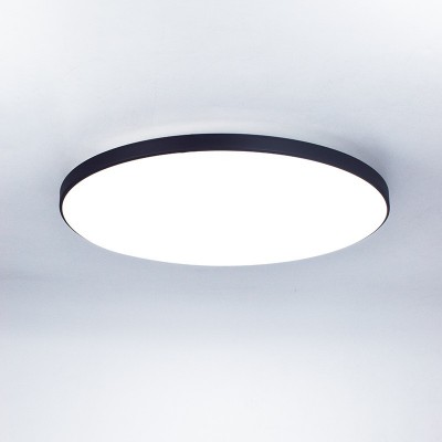 LED吸顶灯卧室灯家用简约客厅灯走廊阳台黑白圆形超薄三防吸顶灯图2