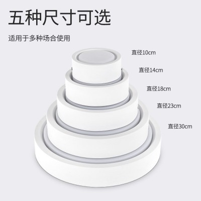 超薄明装筒灯led小吸顶灯圆形免开孔入户走廊玄关天花射灯过道灯图4