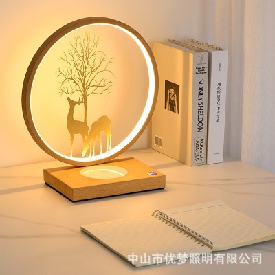 批发网红智能无线充电触摸台灯结婚礼物卧室床头灯创意浪漫温馨图2