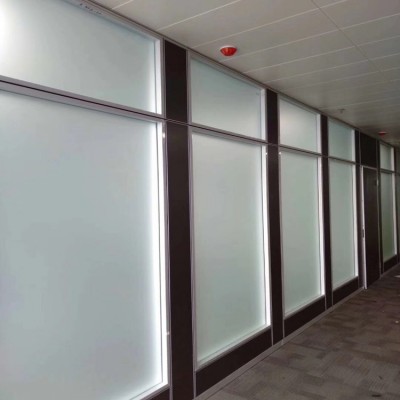 广东办公室铝合金钢铝全景双玻璃隔断写字楼厂房全钢玻璃隔断厂家图3