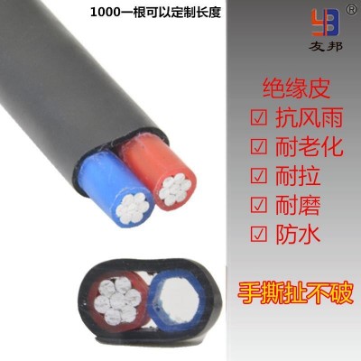 国标2芯电缆线铝芯家用户外电线4 6 10 16 25平方双芯铝线护套线图5
