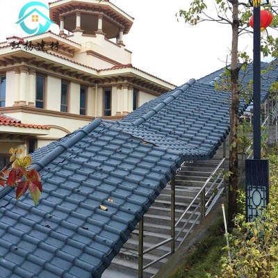 合成树脂瓦厂家屋顶隔热瓦塑料波浪红瓦装饰瓦彩钢别墅仿古瓦片图2