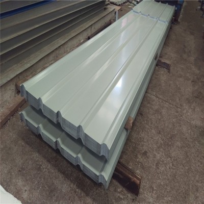 0.5厚古建筑用黑色仿古瓦 740型绿色聚酯竹节瓦 小草围挡彩钢瓦图5