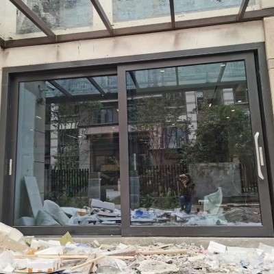 源头工厂206重型断桥铝提升推拉门三轨带纱隔音隔热阳台花园门图4