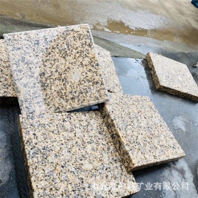 黄金麻路沿石 石材荔枝面 黄金麻石栏杆 环境装饰图4