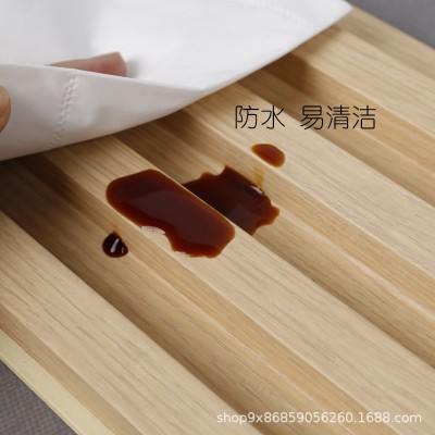 厂家批发竹木纤维格栅板生态木长城板护墙板电视背景墙装修材料图5