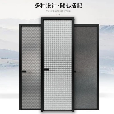网红极窄卫生间门长虹玻璃厕所浴室卫生间门铝合金极简厨房室内门图4