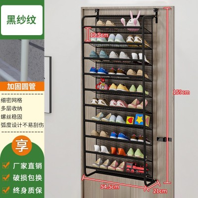 家用防尘收纳鞋柜宿舍门后简易壁挂式省空间鞋架子多层组装鞋架图5