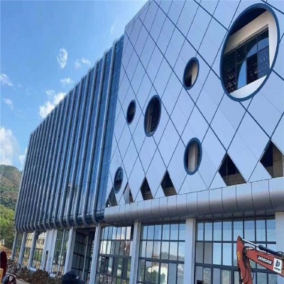 木纹铝单板 镂空氟碳漆铝单板可定制 渐变冲孔雕花镂空铝幕墙图2