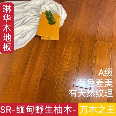 厂家直供地板 缅甸柚木实木地板 缅柚地板批发图2