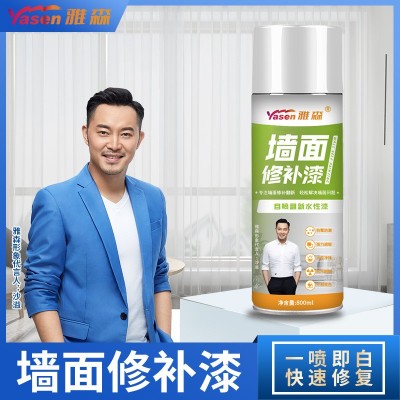 800ml墙面喷漆补墙膏环保水性漆涂鸦翻新污渍修补漆自喷乳胶漆白图2