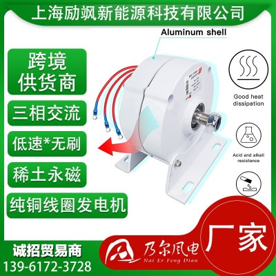 厂家直销100W12v24v家用三相交流永磁同步发电机图4
